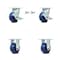 Service Caster 4 Inch Solid Polyurethane Caster Set with 2 Brakes/Swivel Lock 2 Rigid SCC SCC-30CS420-SPUB-TLB-BSL-2-R-2 - alternate 1